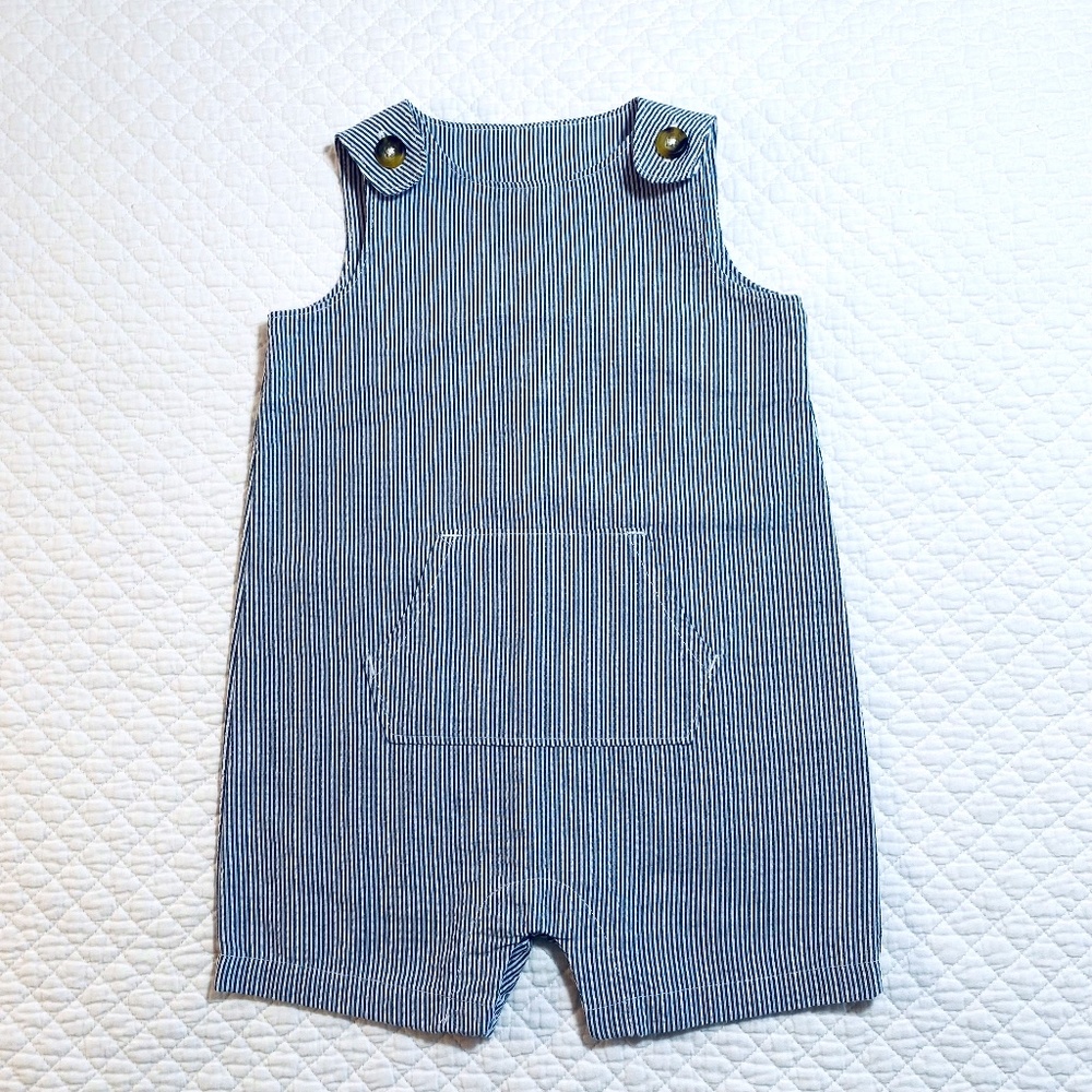 Carter’s Toddler Seersucker Short Overalls Size 9 Months